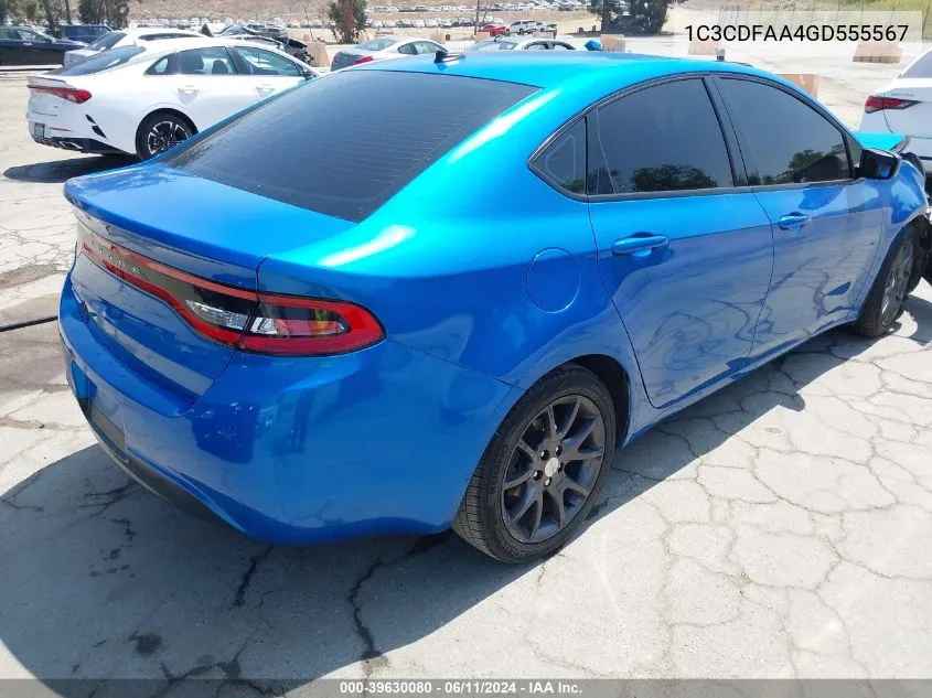 1C3CDFAA4GD555567 2016 Dodge Dart Se