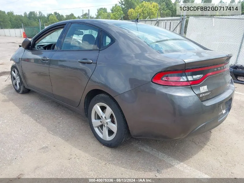 1C3CDFBB2GD717414 2016 Dodge Dart Sxt