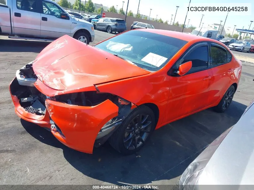 1C3CDFBB4GD645258 2016 Dodge Dart Sxt