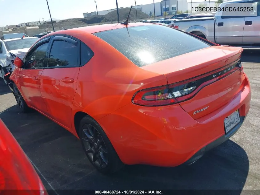 1C3CDFBB4GD645258 2016 Dodge Dart Sxt