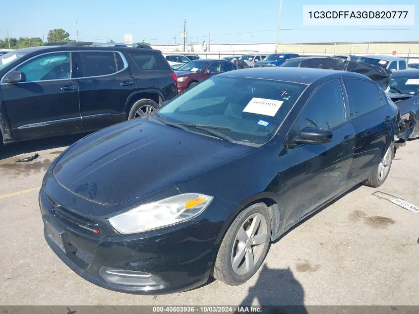 1C3CDFFA3GD820777 2016 Dodge Dart Sxt Sport