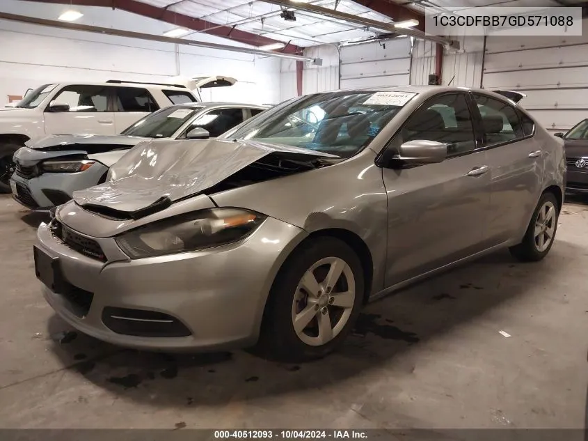 1C3CDFBB7GD571088 2016 Dodge Dart Sxt