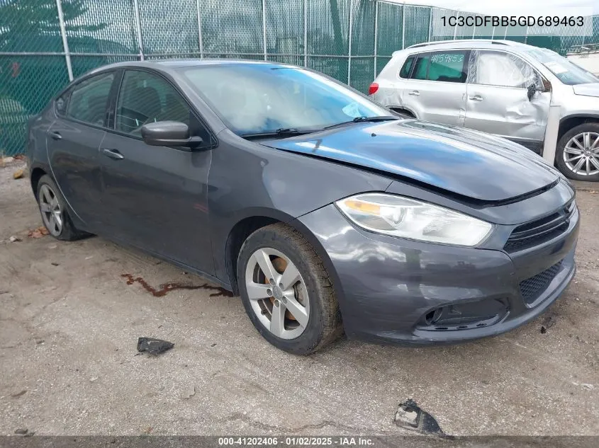 2016 Dodge Dart Sxt VIN: 1C3CDFBB5GD689463 Lot: 41202406