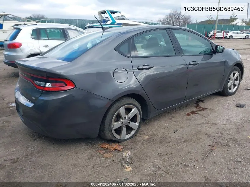 2016 Dodge Dart Sxt VIN: 1C3CDFBB5GD689463 Lot: 41202406