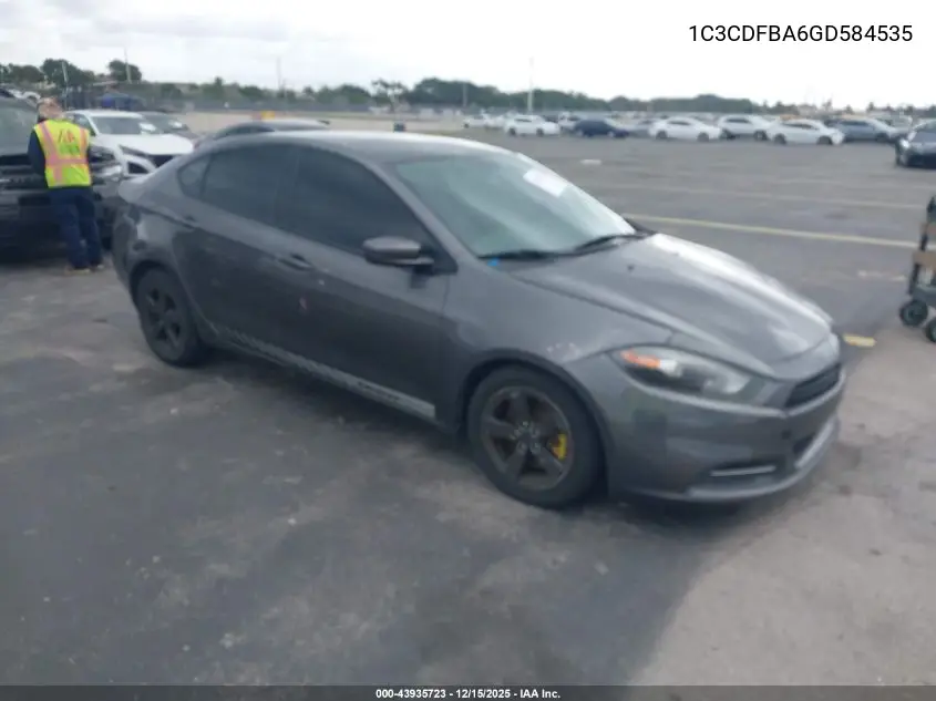 1C3CDFBA6GD584535 2016 Dodge Dart Sxt