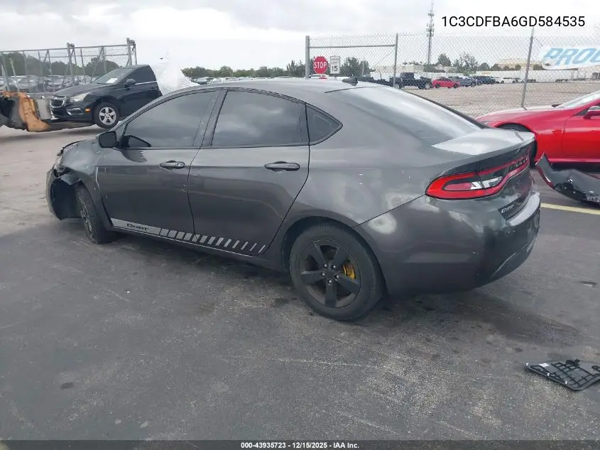 1C3CDFBA6GD584535 2016 Dodge Dart Sxt