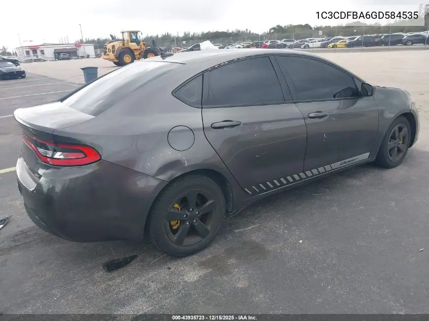 1C3CDFBA6GD584535 2016 Dodge Dart Sxt