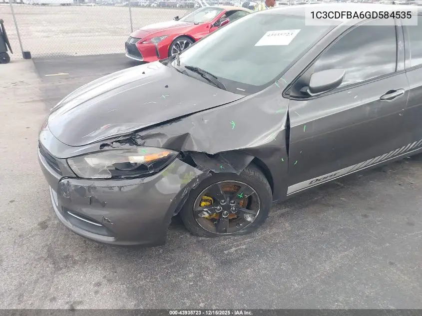 1C3CDFBA6GD584535 2016 Dodge Dart Sxt