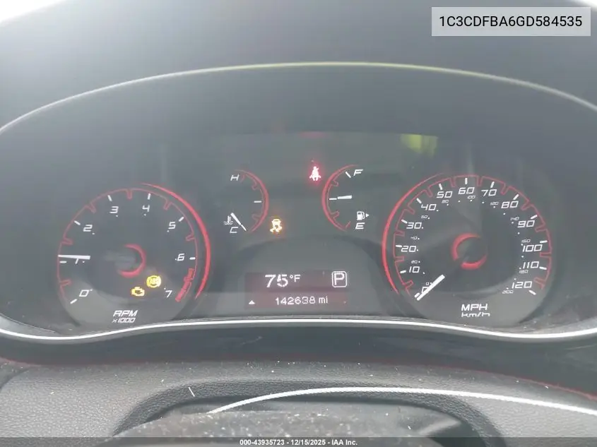 1C3CDFBA6GD584535 2016 Dodge Dart Sxt