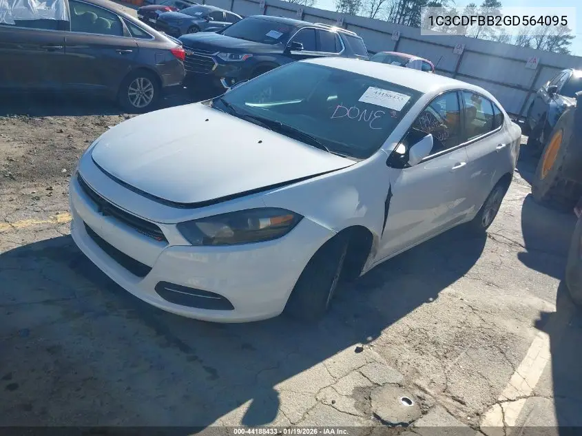 1C3CDFBB2GD564095 2016 Dodge Dart Sxt