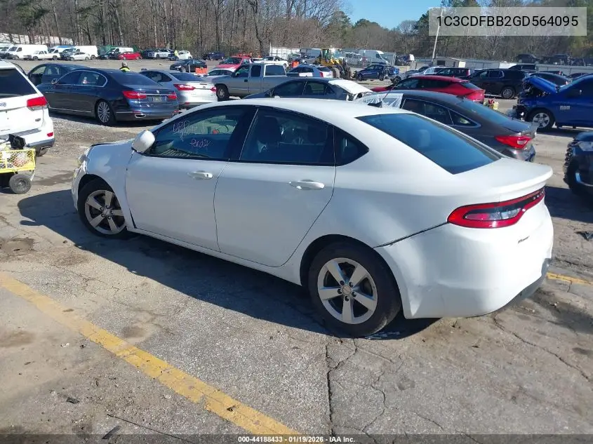 1C3CDFBB2GD564095 2016 Dodge Dart Sxt