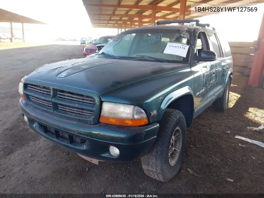 1B4HS28Y1WF127569 1998 Dodge Durango Slt