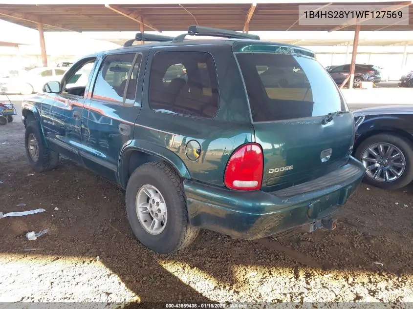 1B4HS28Y1WF127569 1998 Dodge Durango Slt