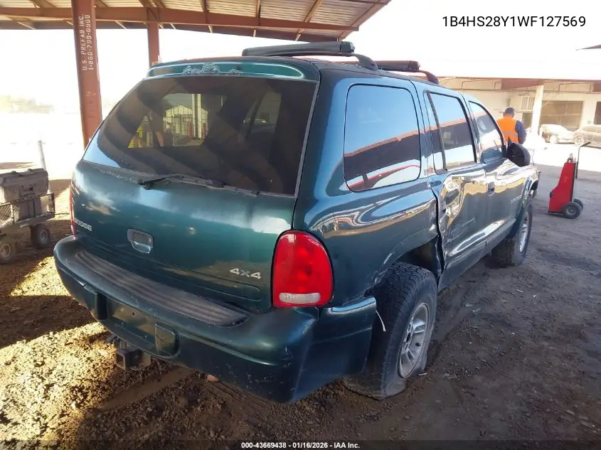 1B4HS28Y1WF127569 1998 Dodge Durango Slt