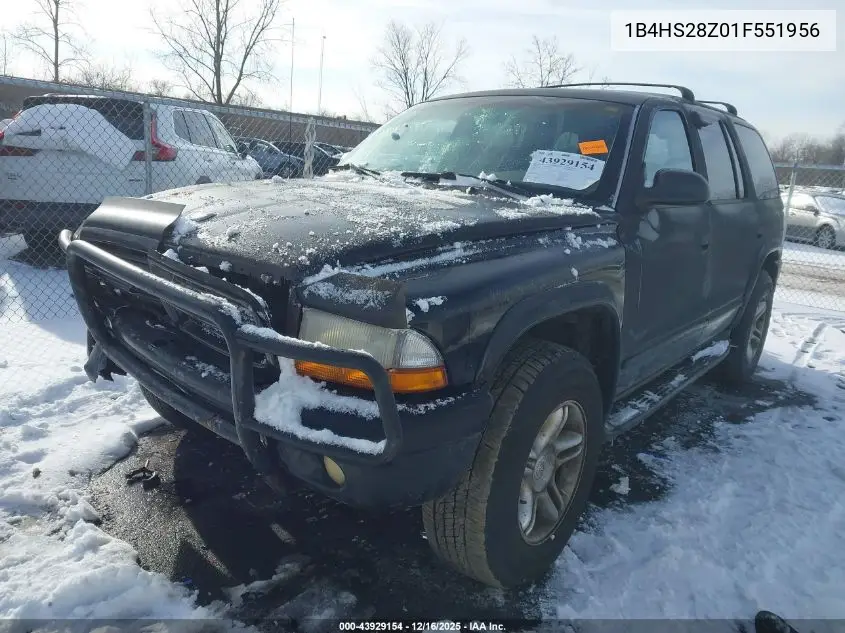 1B4HS28Z01F551956 2001 Dodge Durango Slt