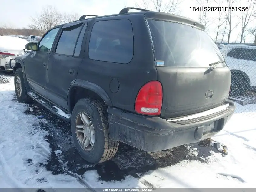 1B4HS28Z01F551956 2001 Dodge Durango Slt
