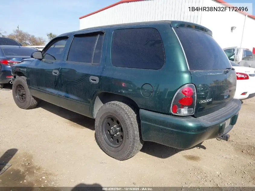 1B4HR38N32F172496 2002 Dodge Durango Sport