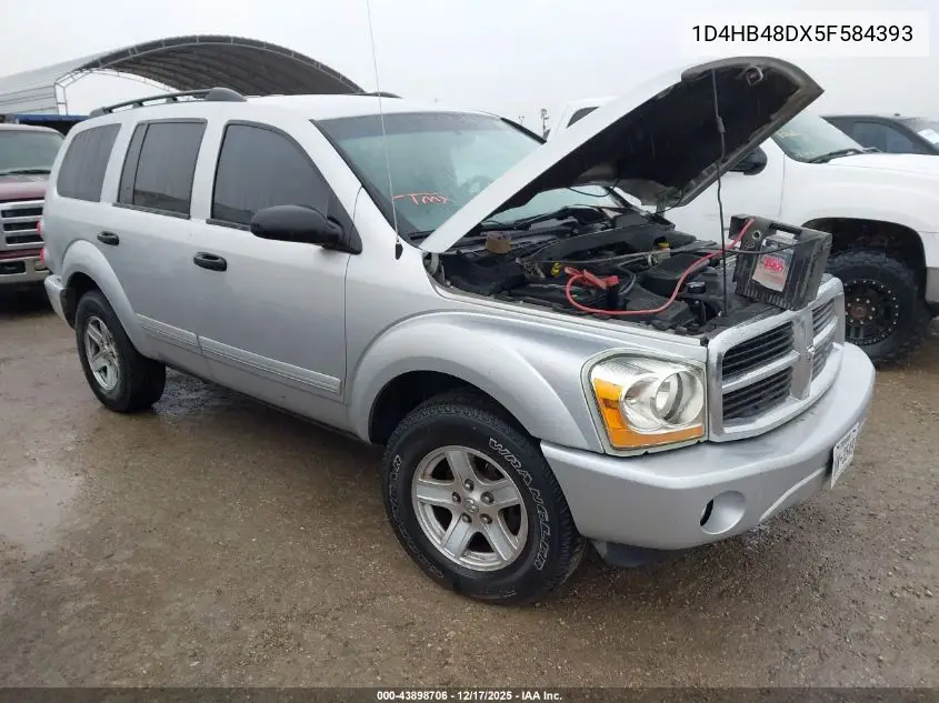 1D4HB48DX5F584393 2005 Dodge Durango Slt