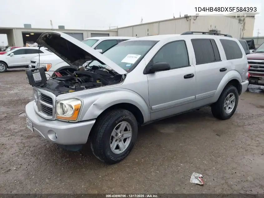 1D4HB48DX5F584393 2005 Dodge Durango Slt