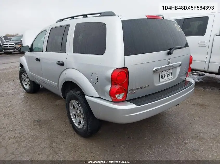 1D4HB48DX5F584393 2005 Dodge Durango Slt