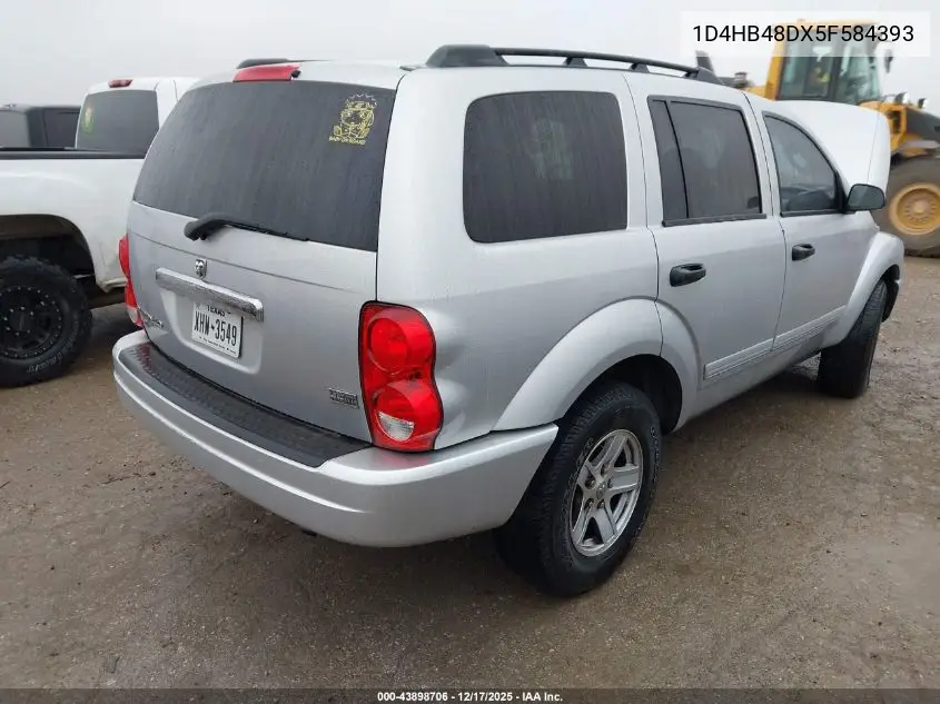 1D4HB48DX5F584393 2005 Dodge Durango Slt