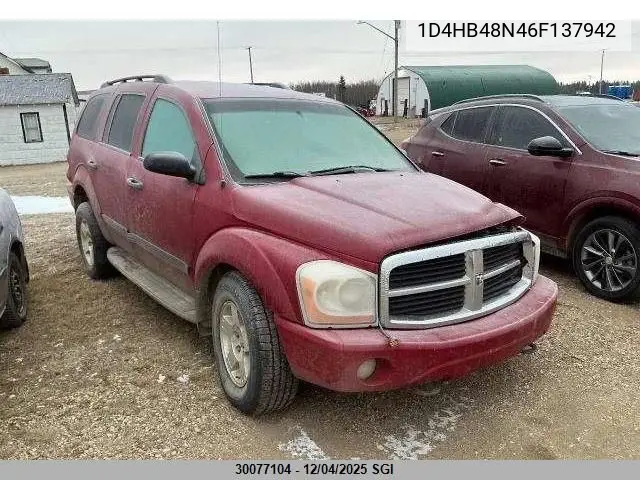 1D4HB48N46F137942 2006 Dodge Durango Slt