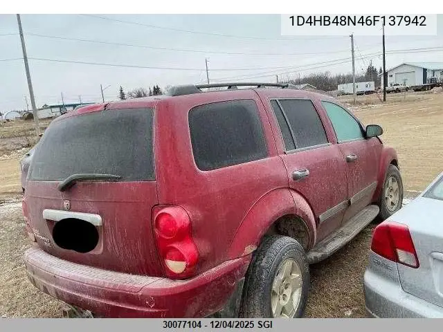 1D4HB48N46F137942 2006 Dodge Durango Slt