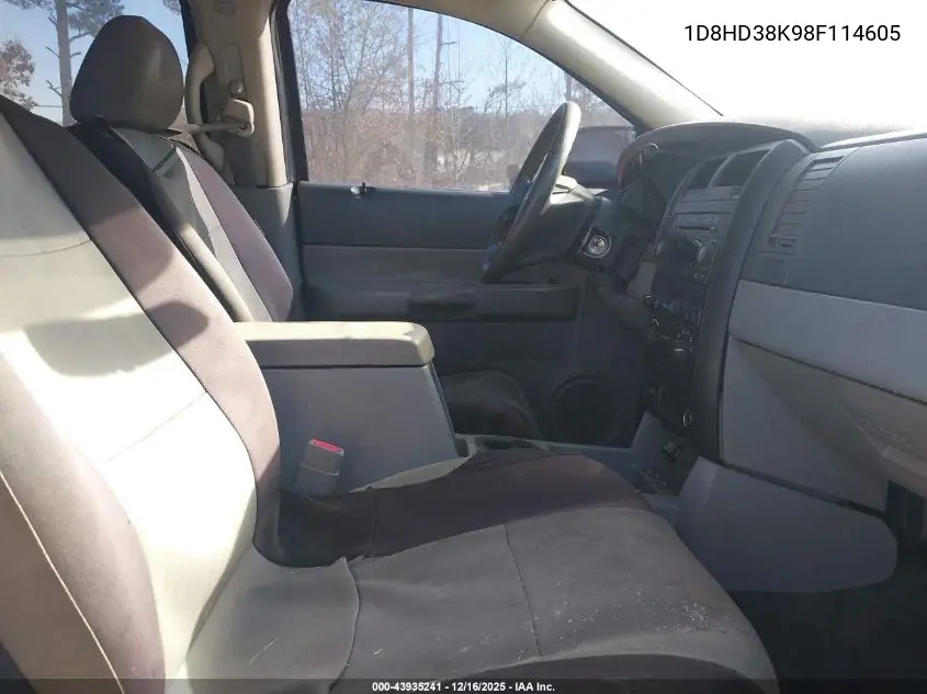 1D8HD38K98F114605 2008 Dodge Durango Sxt