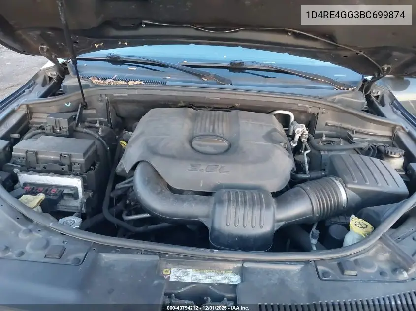 1D4RE4GG3BC699874 2011 Dodge Durango Crew