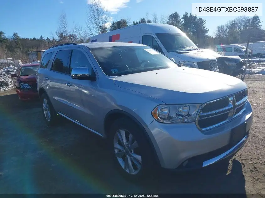 1D4SE4GTXBC593887 2011 Dodge Durango Crew