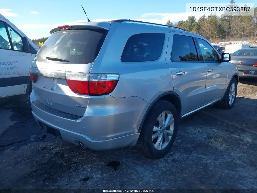 1D4SE4GTXBC593887 2011 Dodge Durango Crew