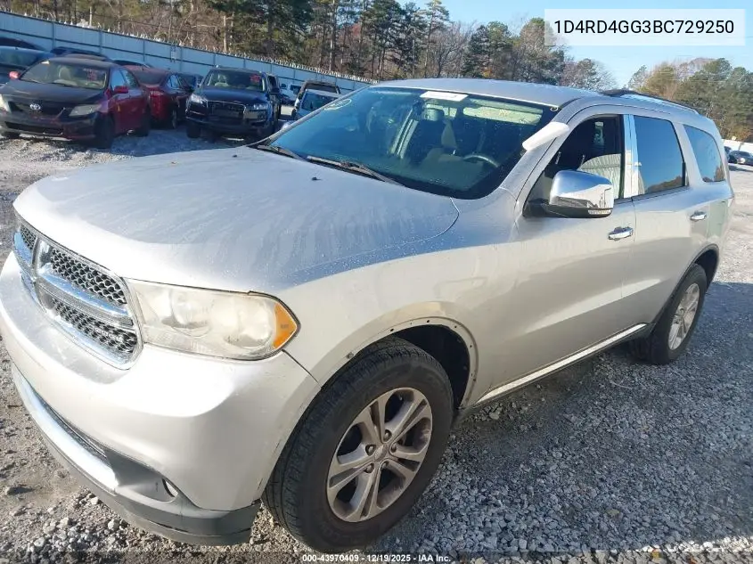 1D4RD4GG3BC729250 2011 Dodge Durango Crew
