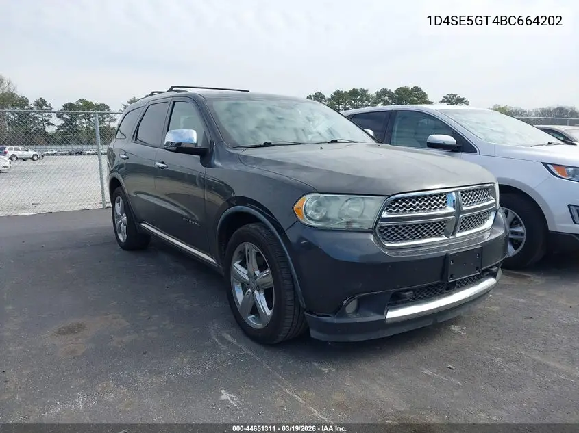 1D4SE5GT4BC664202 2011 Dodge Durango Citadel