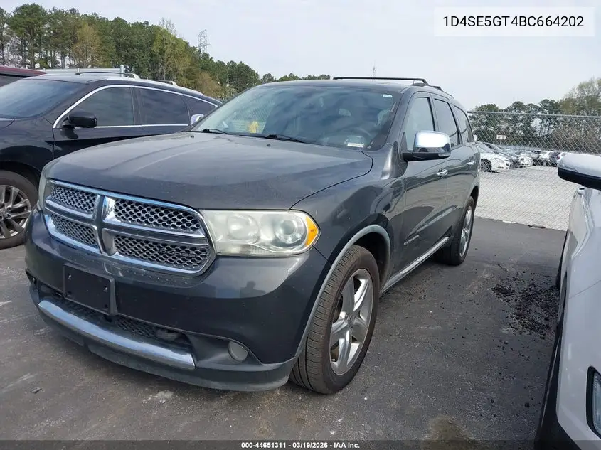 1D4SE5GT4BC664202 2011 Dodge Durango Citadel