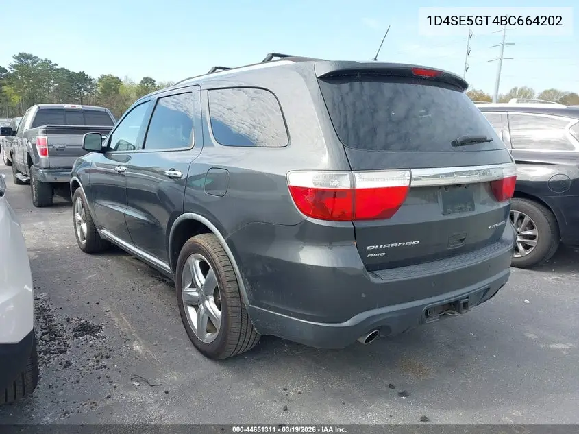1D4SE5GT4BC664202 2011 Dodge Durango Citadel
