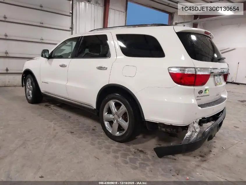 1C4SDJET3CC130654 2012 Dodge Durango Citadel