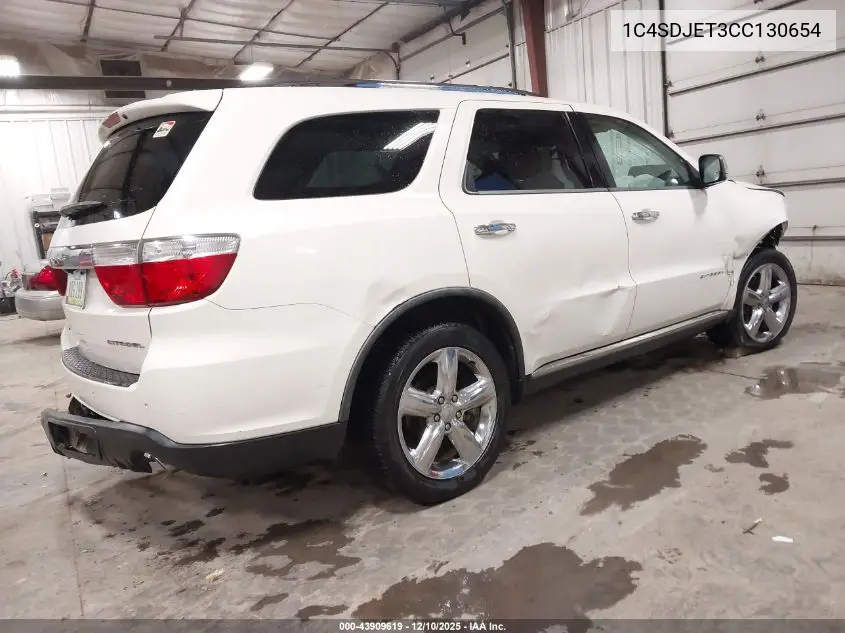 1C4SDJET3CC130654 2012 Dodge Durango Citadel
