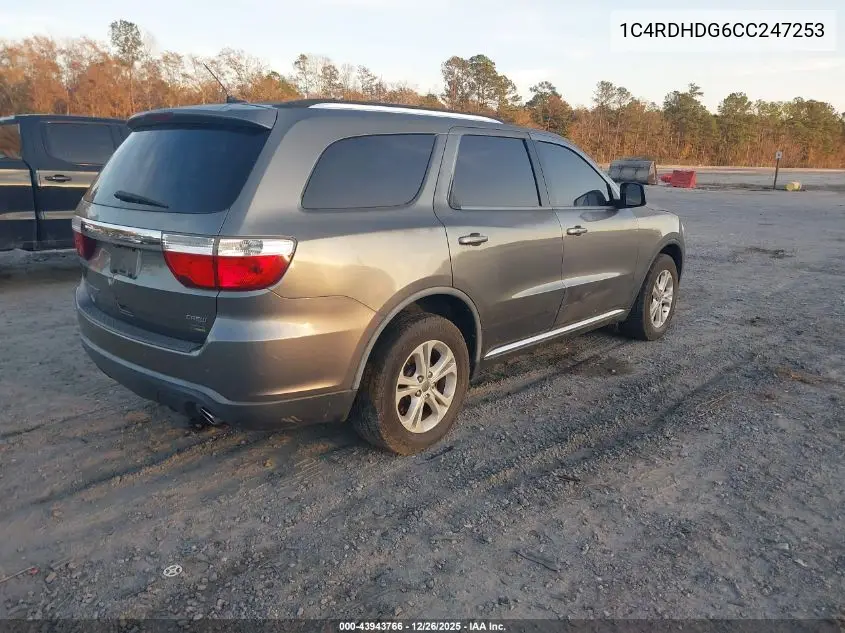 1C4RDHDG6CC247253 2012 Dodge Durango Crew