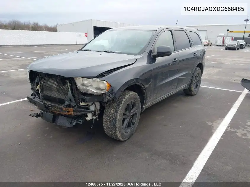 1C4RDJAGXDC668485 2013 Dodge Durango Sxt