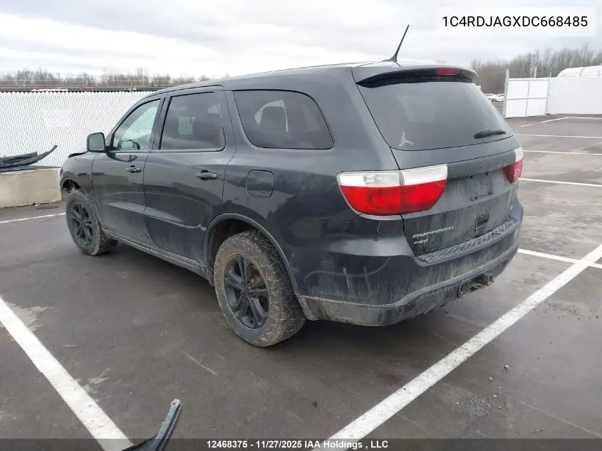 1C4RDJAGXDC668485 2013 Dodge Durango Sxt