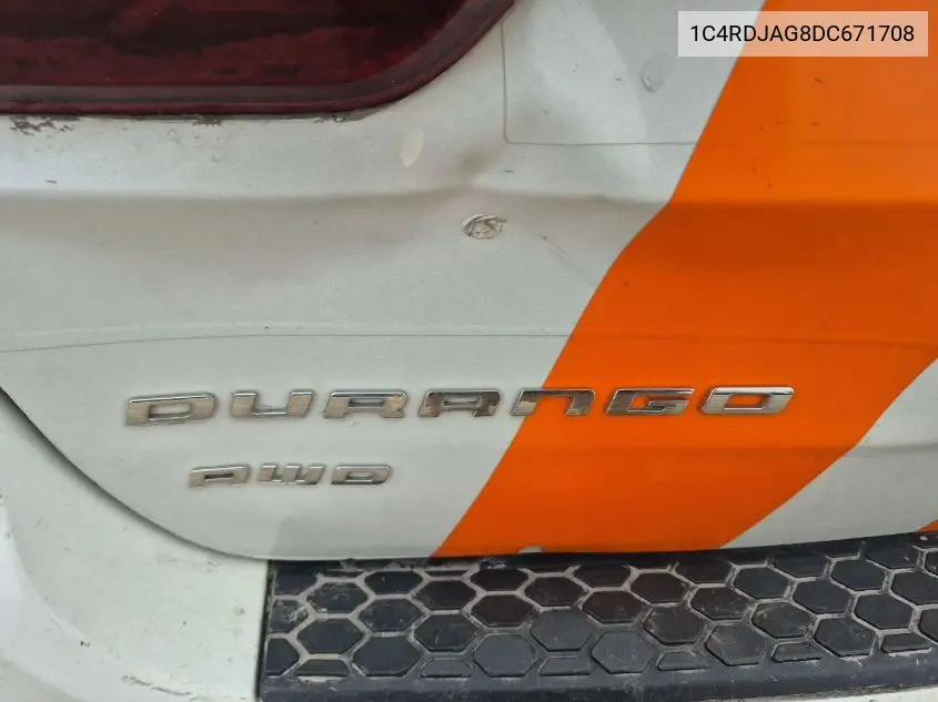 1C4RDJAG8DC671708 2013 Dodge Durango Sxt