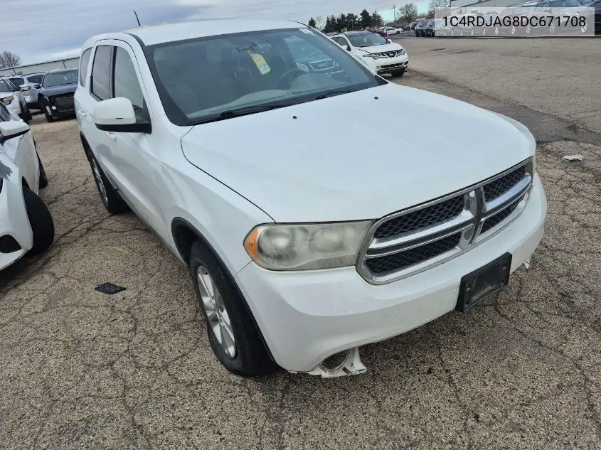 1C4RDJAG8DC671708 2013 Dodge Durango Sxt