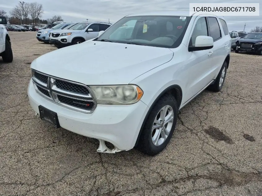 1C4RDJAG8DC671708 2013 Dodge Durango Sxt