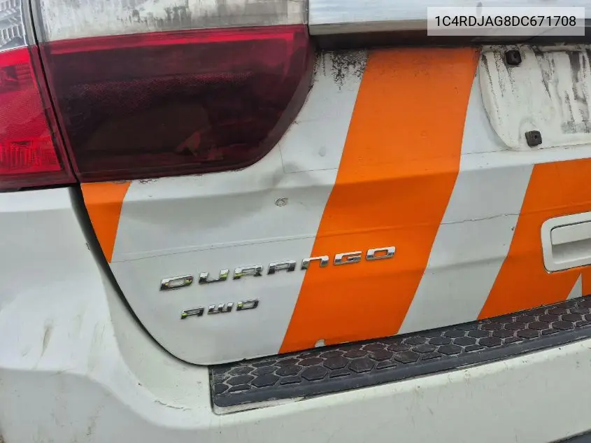 1C4RDJAG8DC671708 2013 Dodge Durango Sxt
