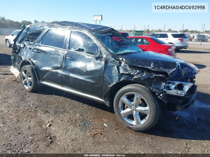 1C4RDHAG4DC692998 2013 Dodge Durango Sxt
