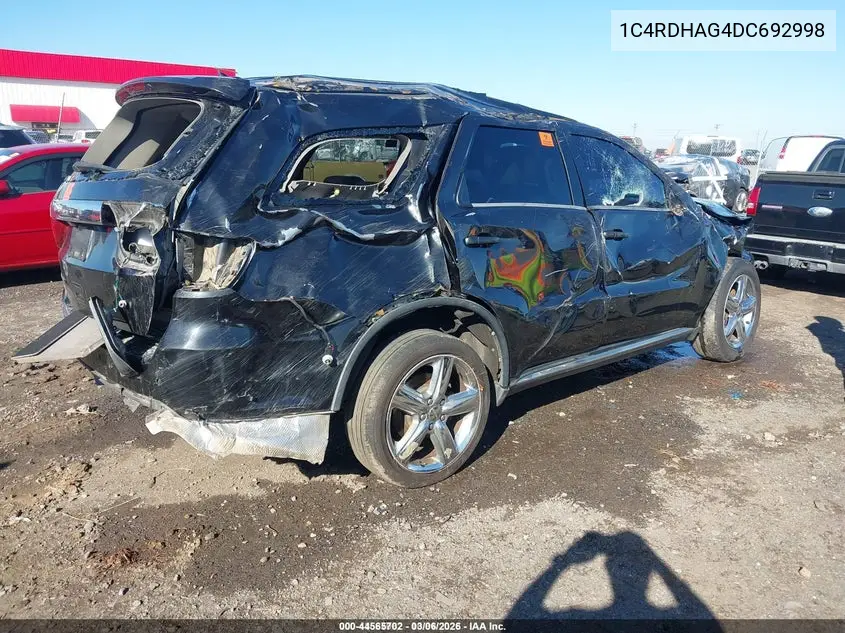 1C4RDHAG4DC692998 2013 Dodge Durango Sxt