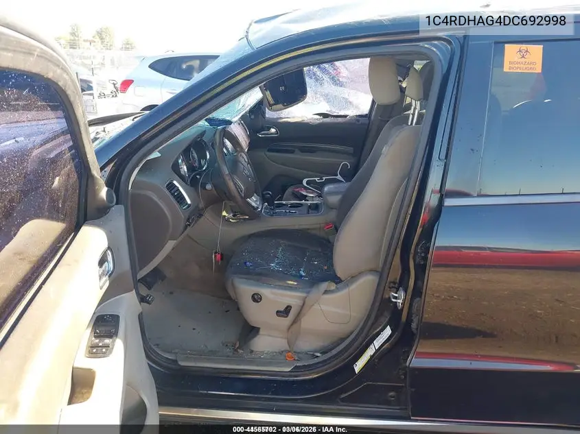 1C4RDHAG4DC692998 2013 Dodge Durango Sxt