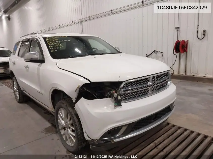 1C4SDJET6EC342029 2014 Dodge Durango Citadel