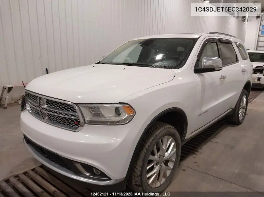 1C4SDJET6EC342029 2014 Dodge Durango Citadel