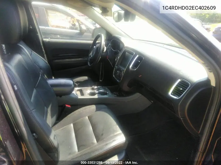 2014 Dodge Durango Limited VIN: 1C4RDHDG2EC402609 Lot: 33031286